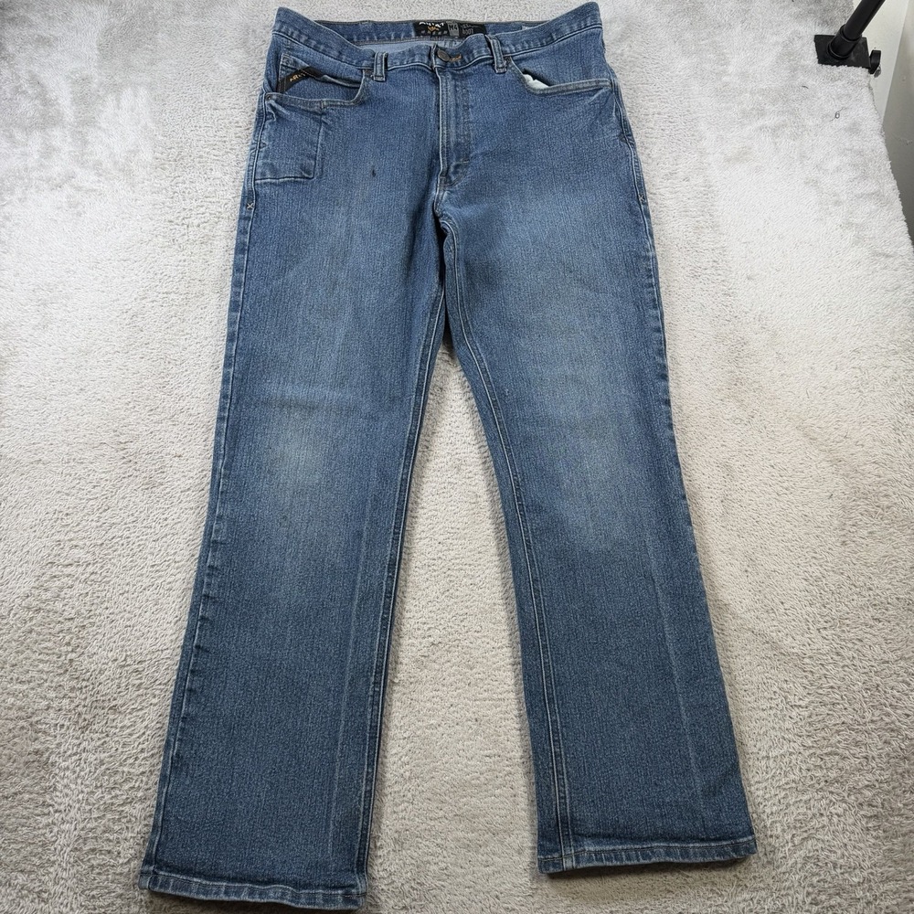 Ariat M4 Jeans Men 36x32 (Fit 34x30) Blue Denim Relaxed Boot Cut Cowboy Rebar